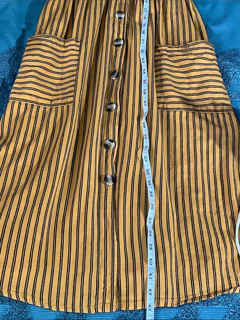 Japna Mustard Yellow Striped Sundress - Picture 9 of 11